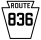 Pennsylvania Route 836 marker