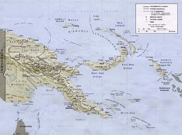 Bismarck Sea is located north-east of the island of New Guinea