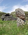 Monk's cell and standing stone, Eileach an Naoimh, a possible candidate for Hinba