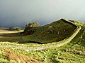 Image 19Hadrian's Wall was built in the 2nd century AD. It is a lasting monument from Roman Britain. It is the largest Roman artefact in existence. (from Culture of the United Kingdom)