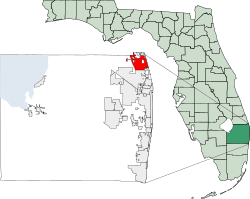 Location of Jupiter in Palm Beach County, Florida