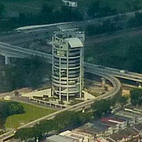 Aerial view of the tower