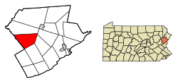Location of Tunkhannock Township in Monroe County