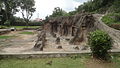 A view of the lost pillars and open mandapa, lower cave