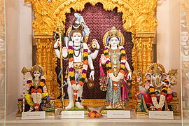 Shankara, Parvati, Kartikeya, and Ganesha