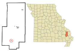 Location of Zalma, Missouri