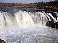 Dhuandhar (meaning smoke-filled) waterfalls, situated at Bhedaghat, Jabalpur, Madhya Pradesh, India.