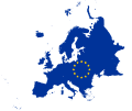 Flag map of United Europe