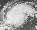 Hurricane Carmen on September 1, 1974, as seen from satellite