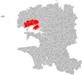 Location of Brest Métropole in Finistère