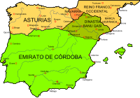 Multicolored map of the Iberian peninsula