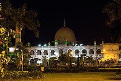 Jami Al-Anwar Mosque at night