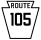 Pennsylvania Route 105 marker