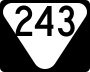 State Route 243 marker
