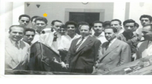 Ammar with historical leader Ferhat Abbes and Krim Belkacem (1959)