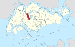 Location of Bukit Panjang in Singapore