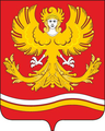 Coat of Arms of Mikhailovsky Municipality of Nizhneserginsk District, Sverdlovsk Oblast (since 2005)[128]
