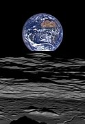 Earthrise over Compton crater -LRO full res - edit1
