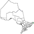 the location of North and South Glengarry, Ontario