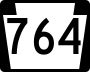 Pennsylvania Route 764 marker