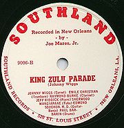 Label of Southland Record featuring Johnny Wiggs