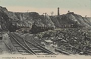 View of the Mt Morgan open cut mine, 1905