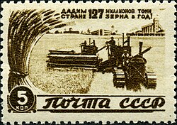 "Give the country annually 127 million tons of grain", 1946