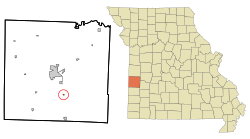Location of Milo, Missouri