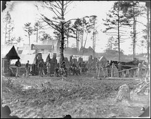 American civil war cavalry camp