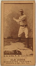 Charles 'Silver' King, with St. Louis Browns 1887–89