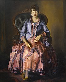George Bellows, Emma in a Purple Dress, 1920–23