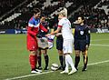 Image 16Abby Wambach and England captain Steph Houghton shake hands before kick off on February 13, 2015 (from Women's association football)