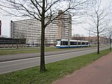 Tram line 13 in Burgemeester Röellstraat in Slotermeer.