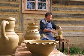 Pottery workshop in skansen at Folk Culture Museum