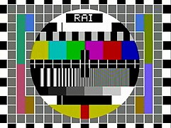 Off-air screen capture of the RAI PAL circle pattern, with dot crawl.