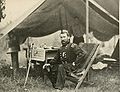 U.S. Civil War Union Cavalry General Philip Sheridan on campaign