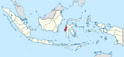 Location of West Sulawesi in Indonesia