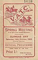 Front cover 1922 VATC Caulfield Stakes racebook