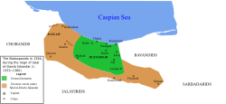 The Baduspanids in 1346, during the reign of Jalal al-Dawla Iskandar (r. 1333–1360)