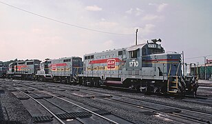 Two CSX, ex-SCL GP16s, still in Family Lines System livery