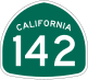 State Route 142 marker