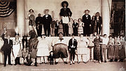 Congress of Freaks at The Ringling Brothers, 1924. Krao is standing third from left in the first row