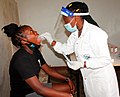Image 26COVID-19 swab testing in Rwanda (2021). (from History of medicine)