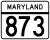 Maryland Route 873 marker