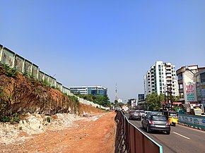 Seaport-Airport Road widening in Kochi, Feb 2020.jpg