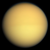 Titan, as photographed by the Cassini spacecraft in 2009