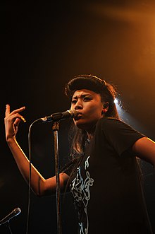 Brown performing in 2008 at the Bristol O2 Academy