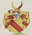 Arms of the Margraviate of Baden with a crest from 1591