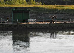 A pier in the selo of Ivanov Mys in Tevrizsky District