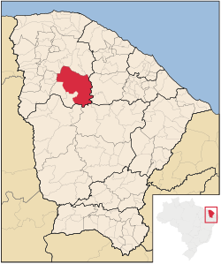 Location of Santa Quitéria in the State of Ceará